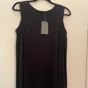 ALL SAINTS COLD SHOULDER BLACK KNIT DRESS SIZE MEDIUM NWT
